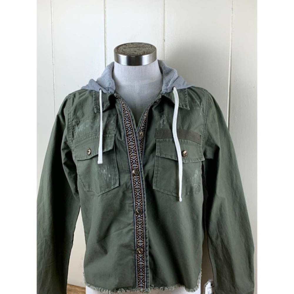 Hippie Rose‎ Jacket Women’s Small Distressed Hoodie
